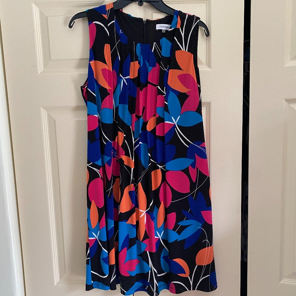 Calvin Klein Sleeveless Trapeze Dress    Sz Large